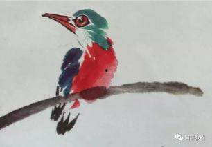 翠鸟国画视频,笔触间捕捉灵动之美